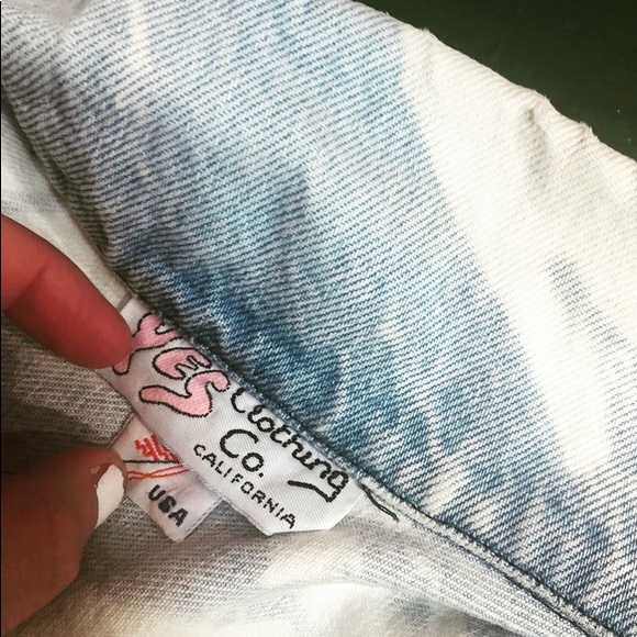 CUSTOMIZED VINTAGE BLEACHED JEAN JACKET - Picture 5 of 5